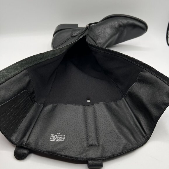 Matisse Womens 8  Sargent Black Leather Zip Riding Boots Button Brazil Made Goth - Picture 9 of 16